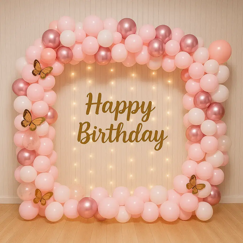 Birthday wall decoration for girl