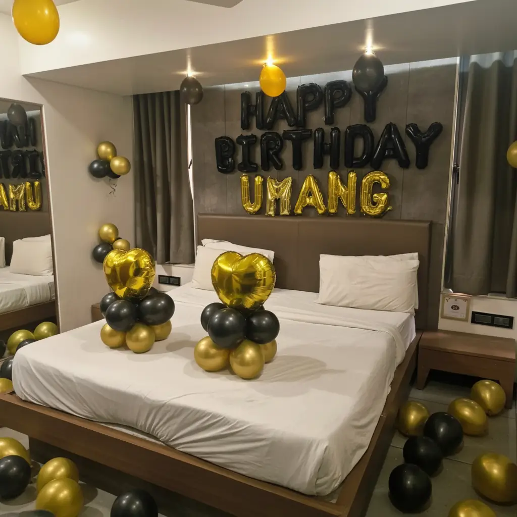 Luxury Bedroom Balloon Surprise