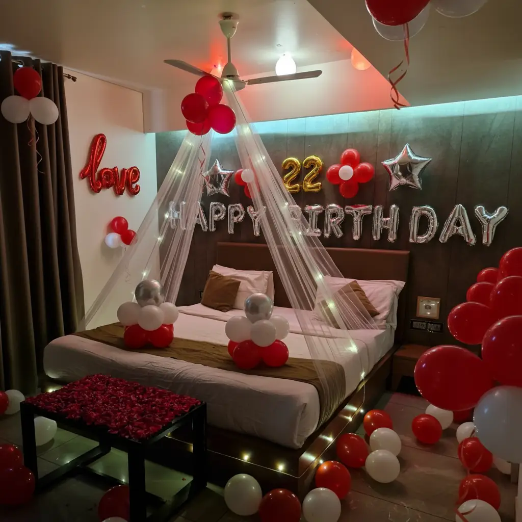 Sweet Bedroom Balloon Decor