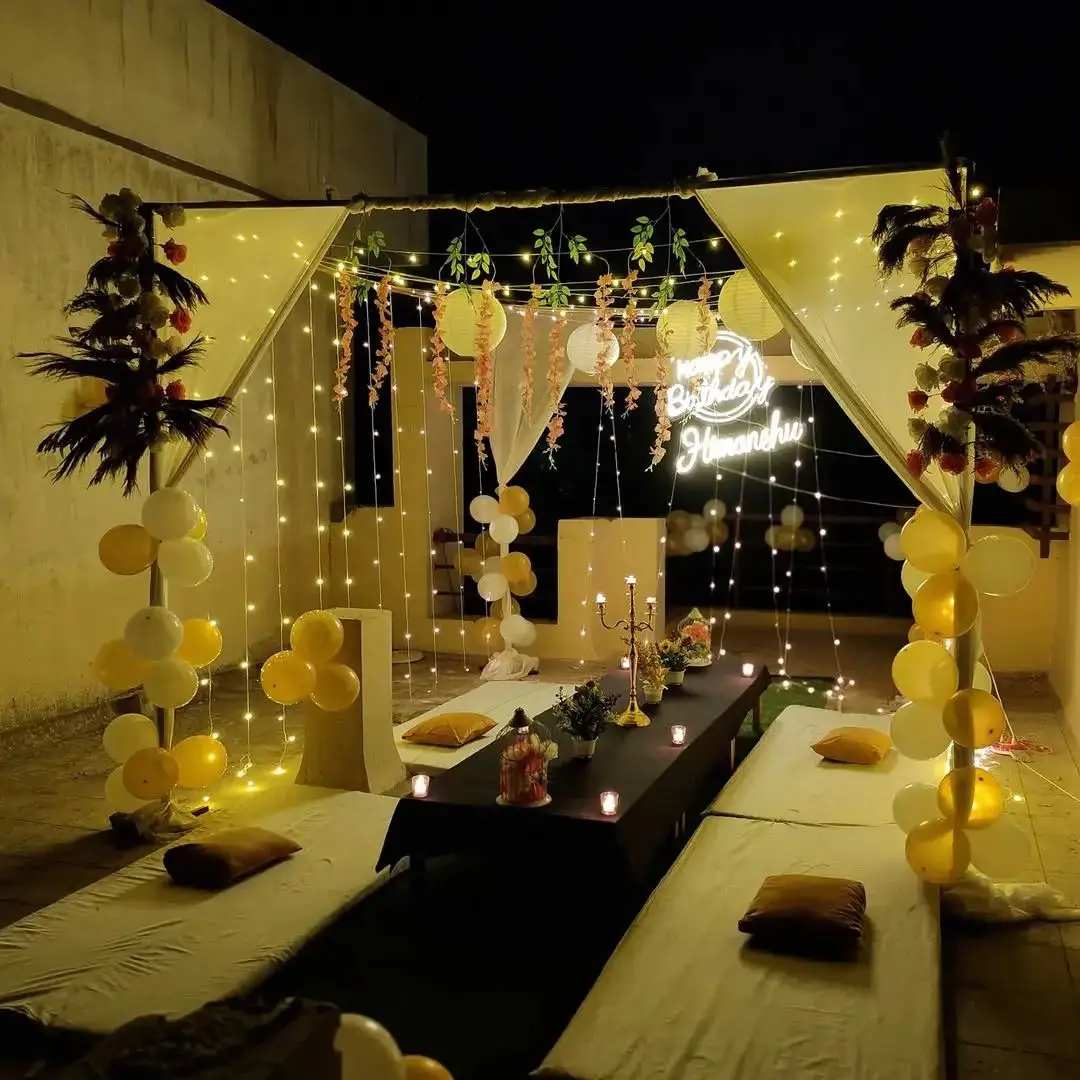 Romantic Terrace Candlelight Decor