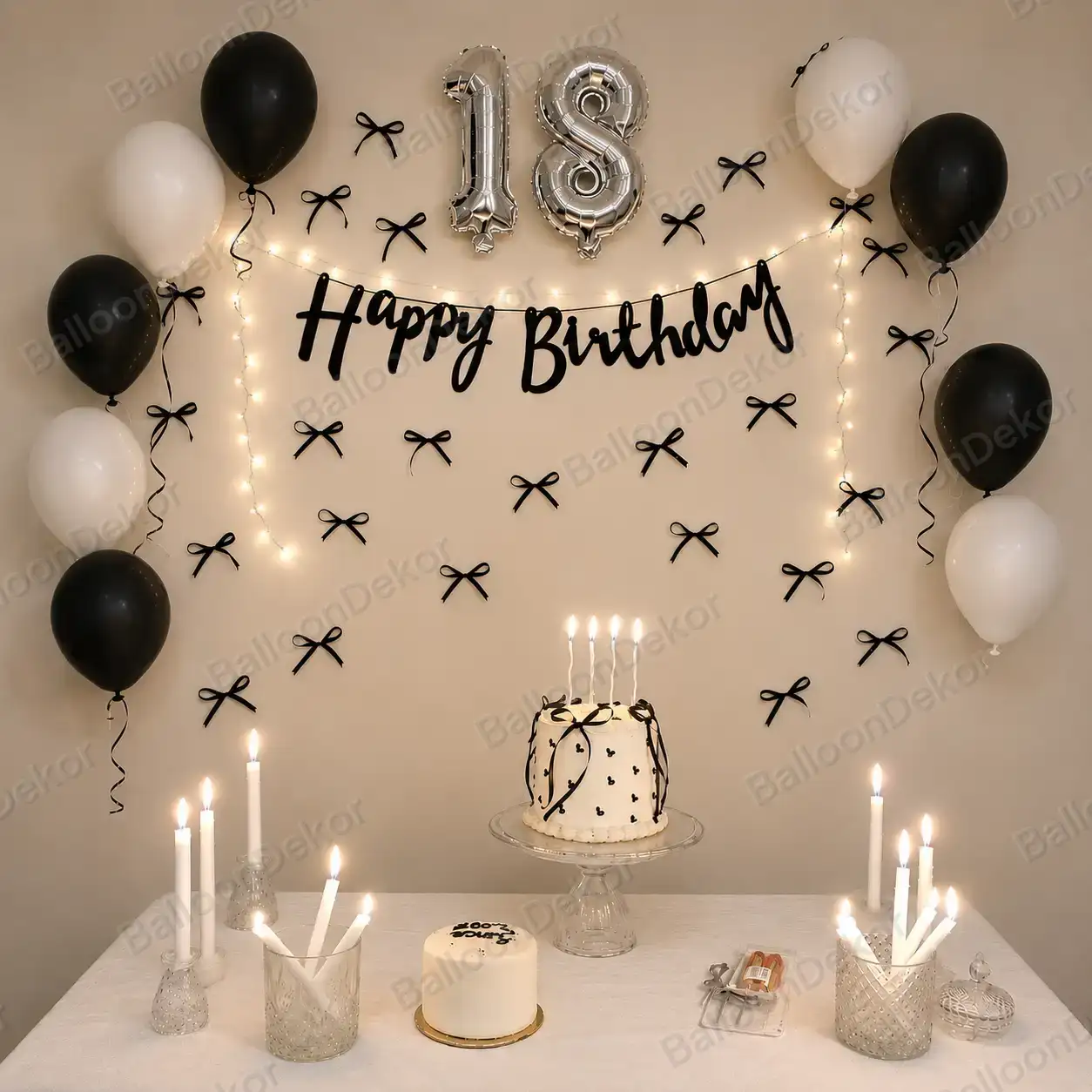 18th Birthday Candlelight Balloon Decoration — thumbnail 2