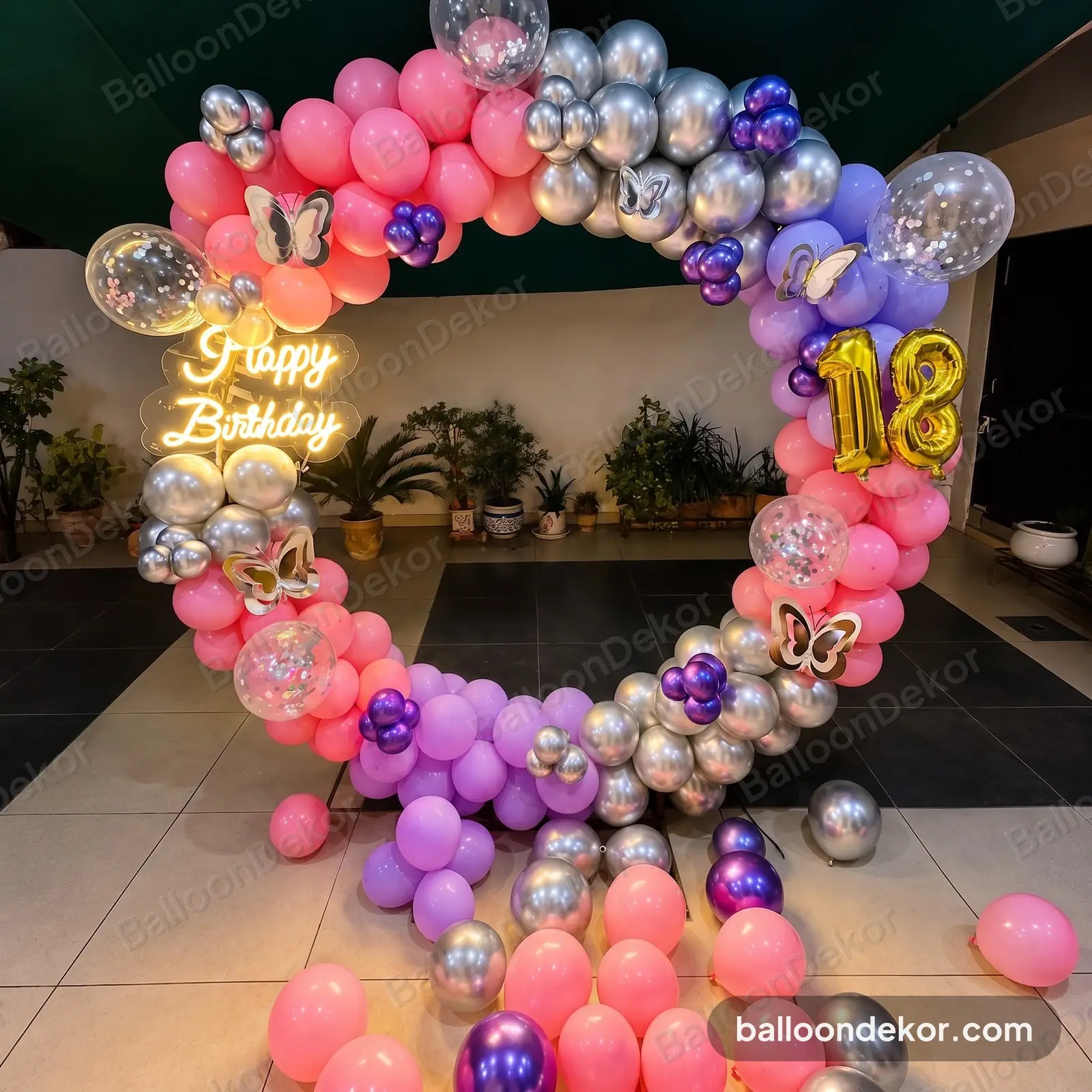 18th Birthday Ring Decoration in Kolkata — Balloon Decoration in Kolkata in Kolkata
