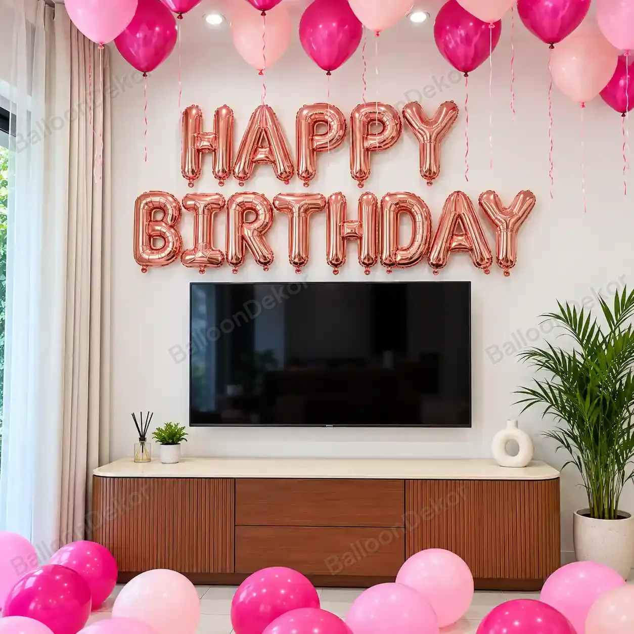 Beautiful Birthday Room Balloon Decoration — photo 3