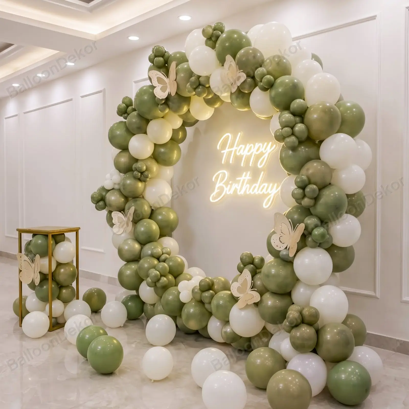 Birthday Glow Ring Backdrop Decor — photo 3