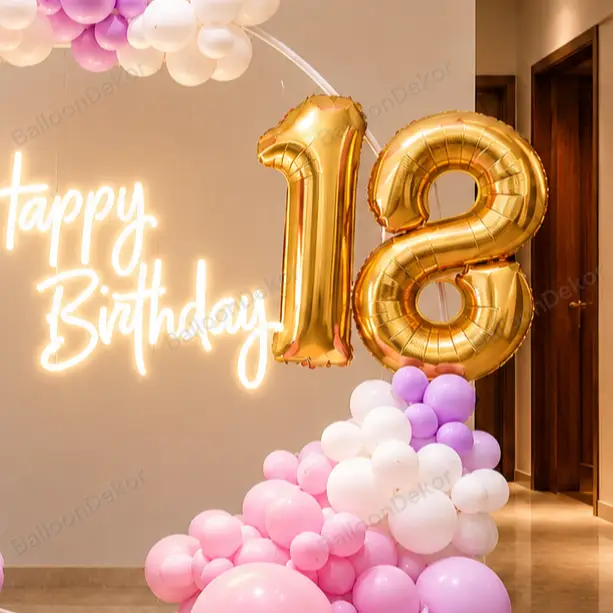 18th Birthday Ring Backdrop setup — thumbnail 3
