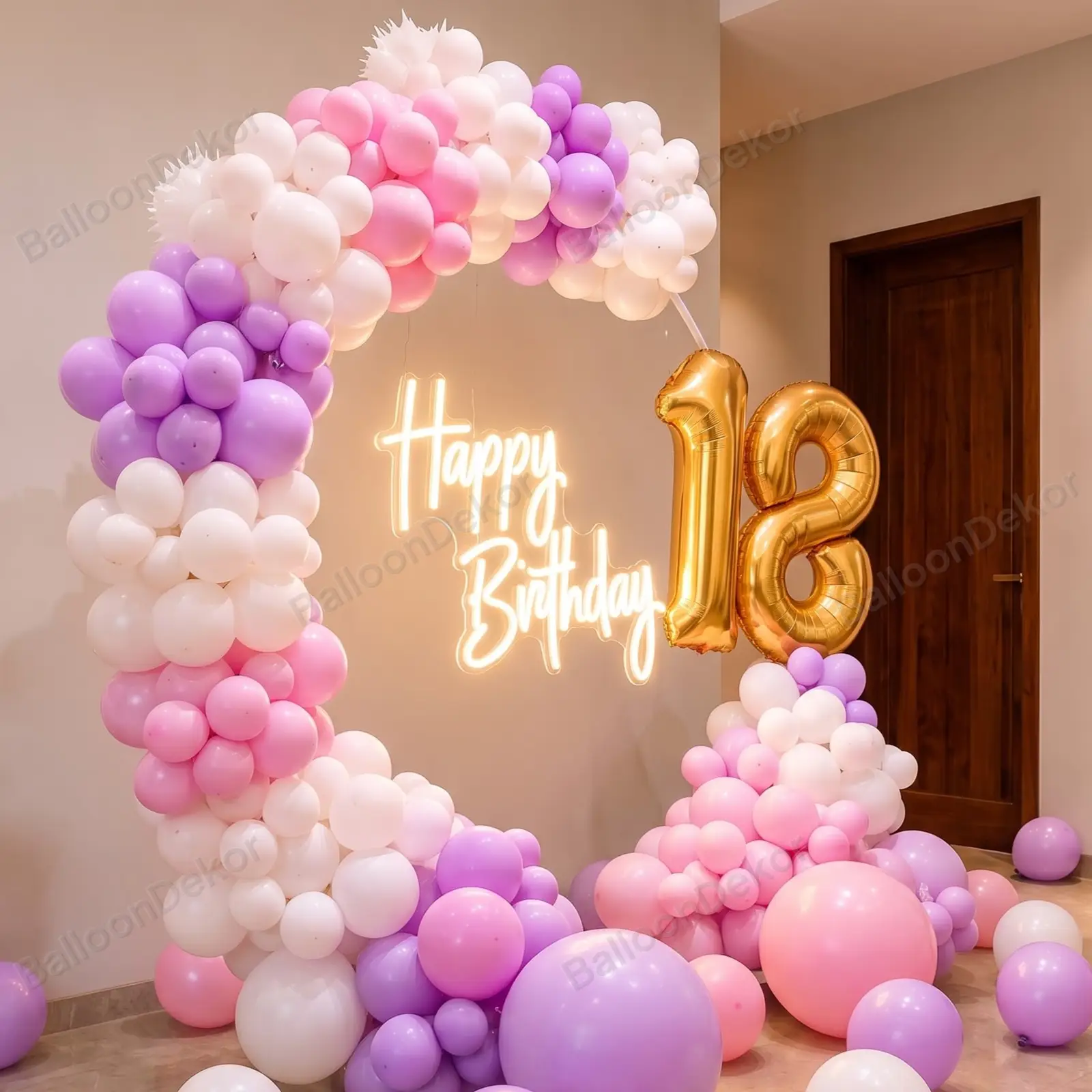 18th Birthday Ring Backdrop setup — thumbnail 2