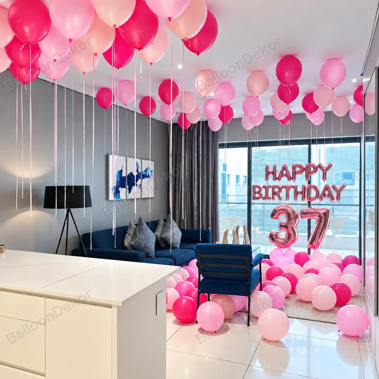 Birthday Room Party Balloon Decoration — photo 2