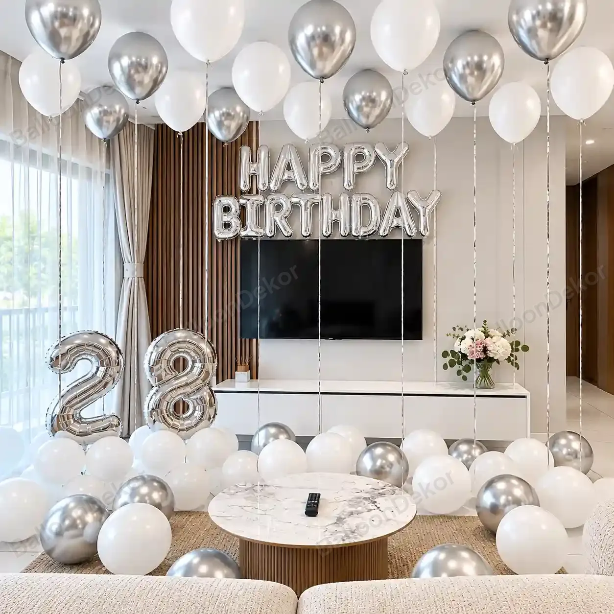 Simple Birthday Room Surprise Decoration