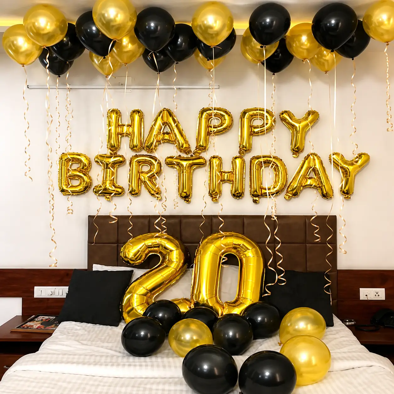 Black Gold Birthday Decor — thumbnail 2