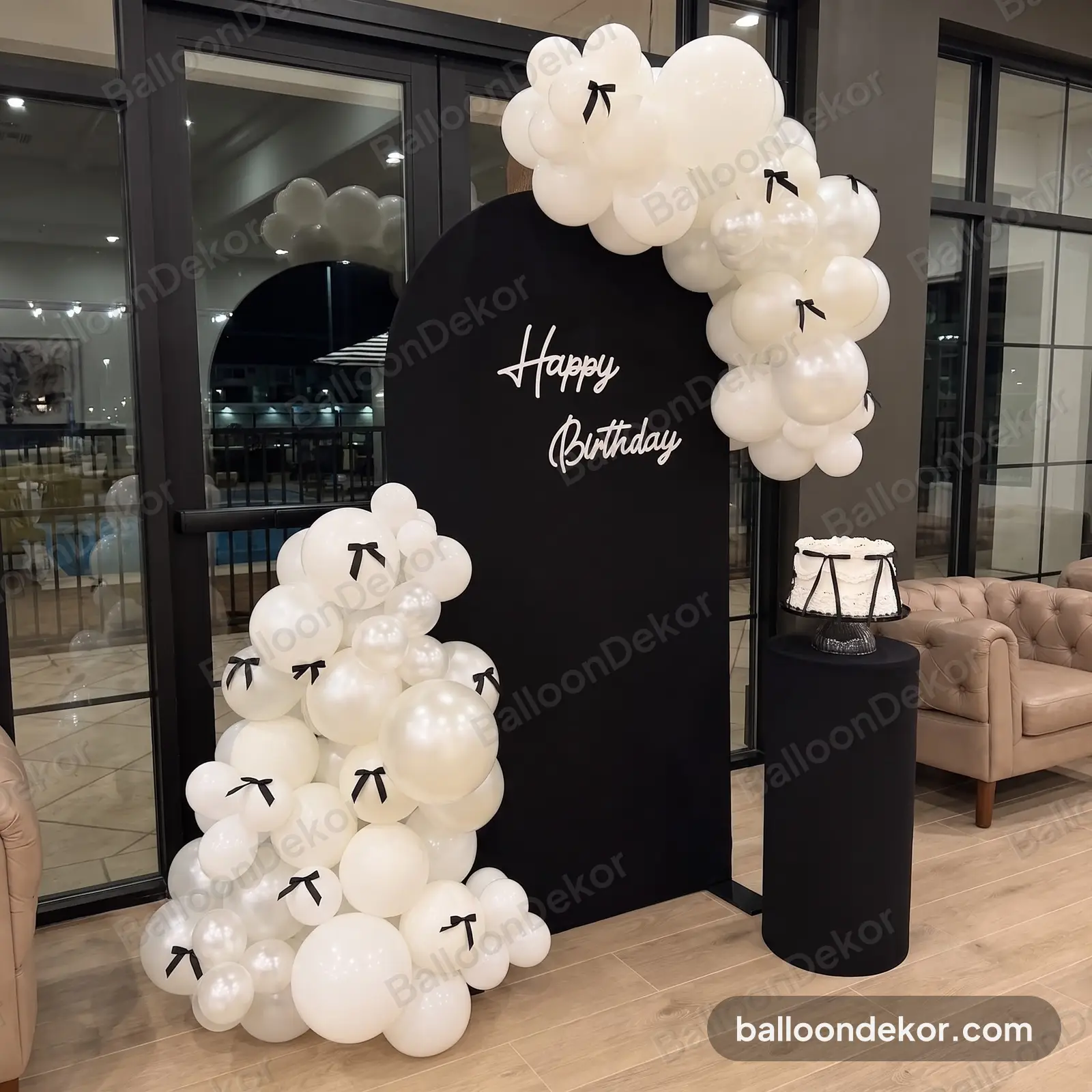 Black & White Backdrop Decoration in Delhi — thumbnail 2