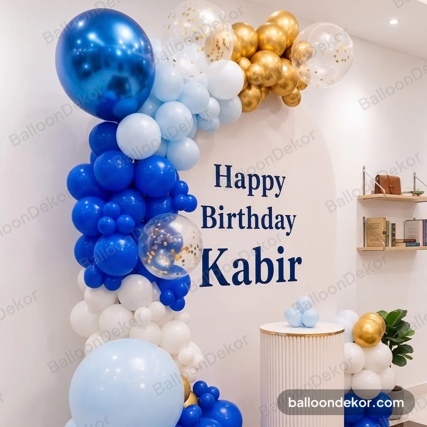 Blue & Gold Backdrop Decoration — thumbnail 2