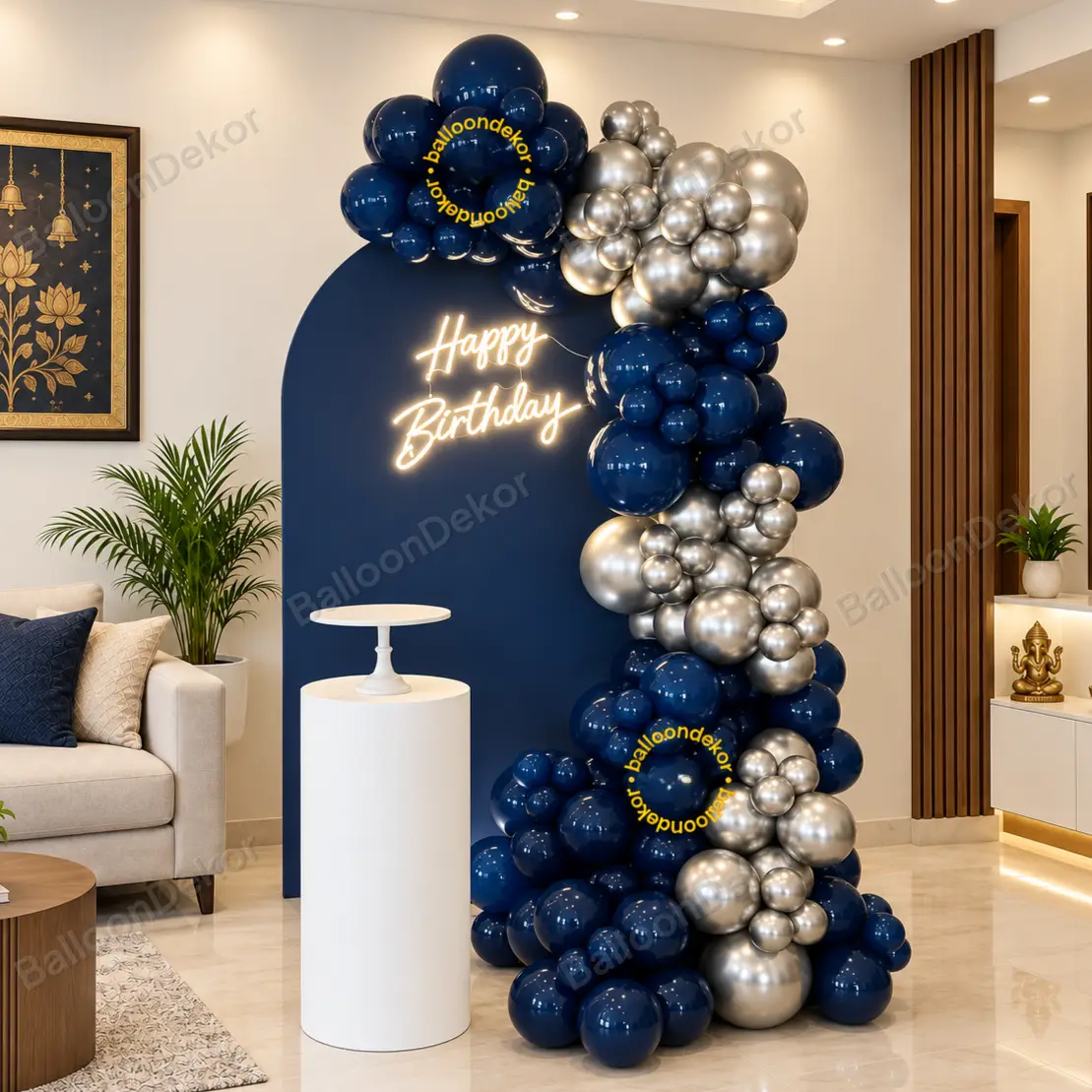 Classy Birthday Setup at Home — Luxury Premium Party Decoration