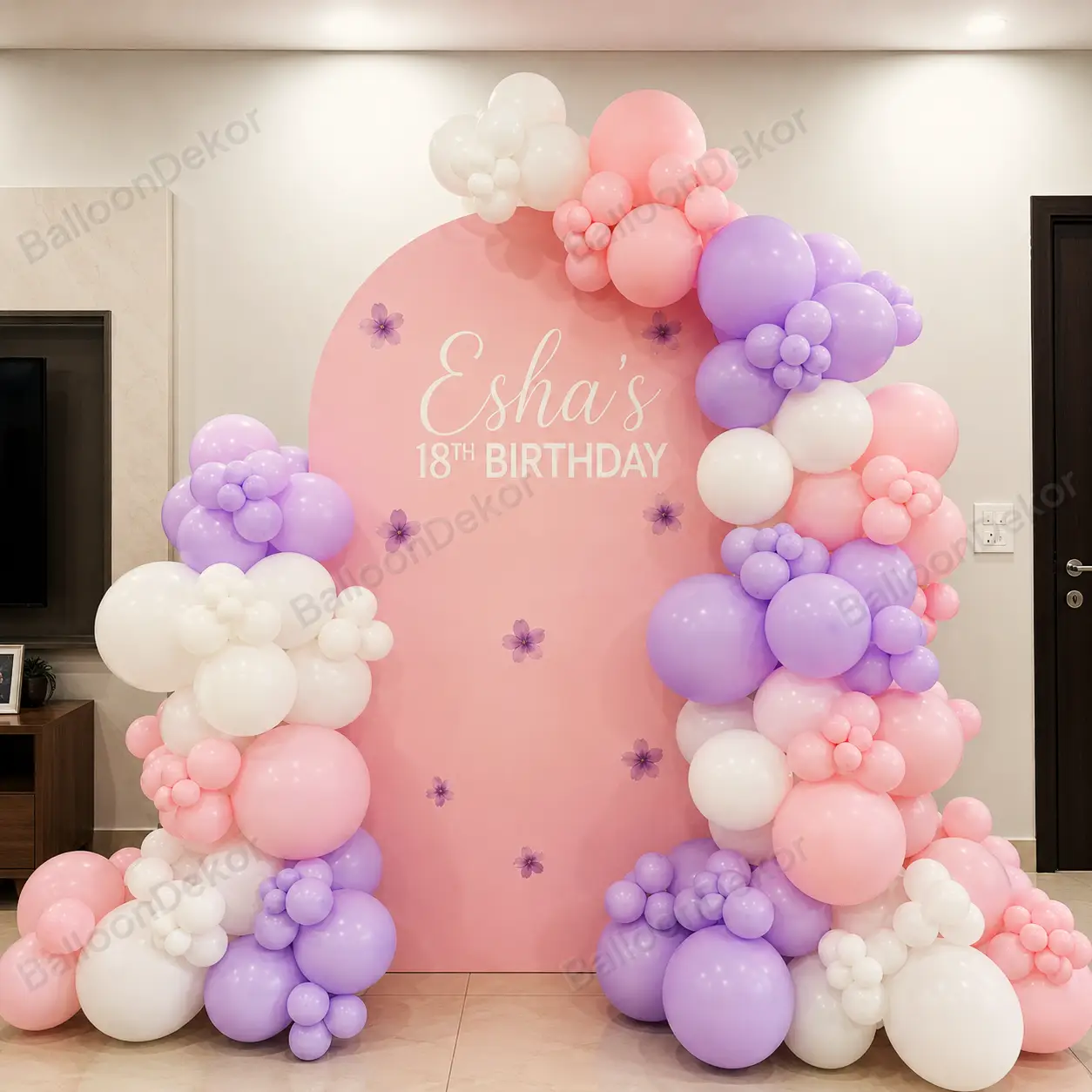 Dreamy Flowers Birthday Decoration at Home — Trending Balloon Decoration Packages in Kolkata