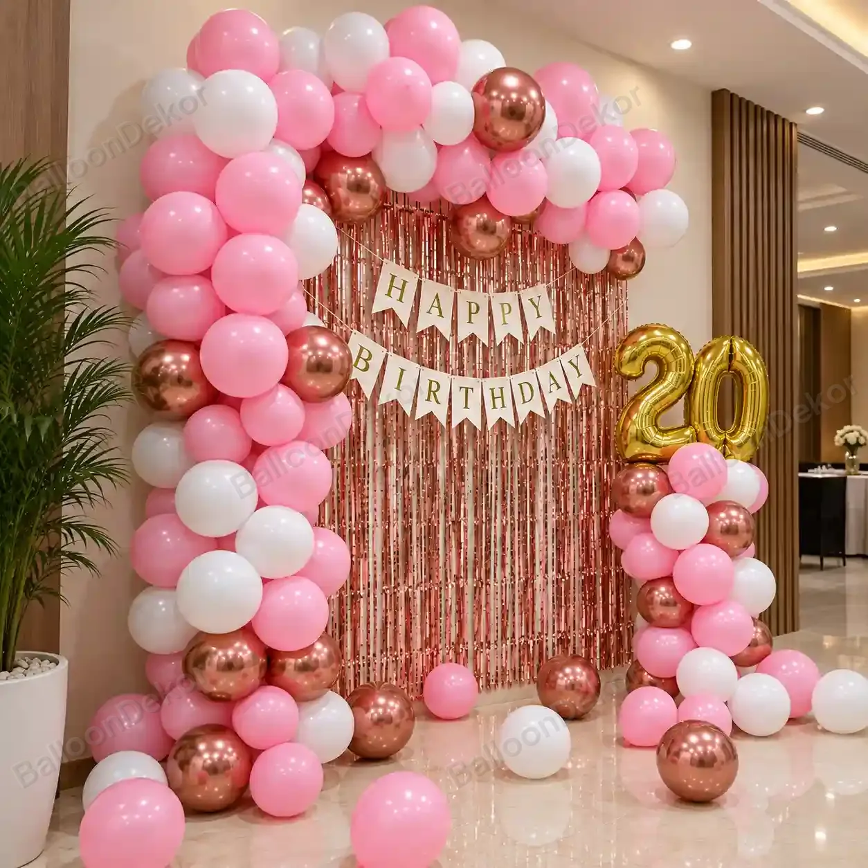 Elegant Birthday Party Balloon Decoration — thumbnail 2