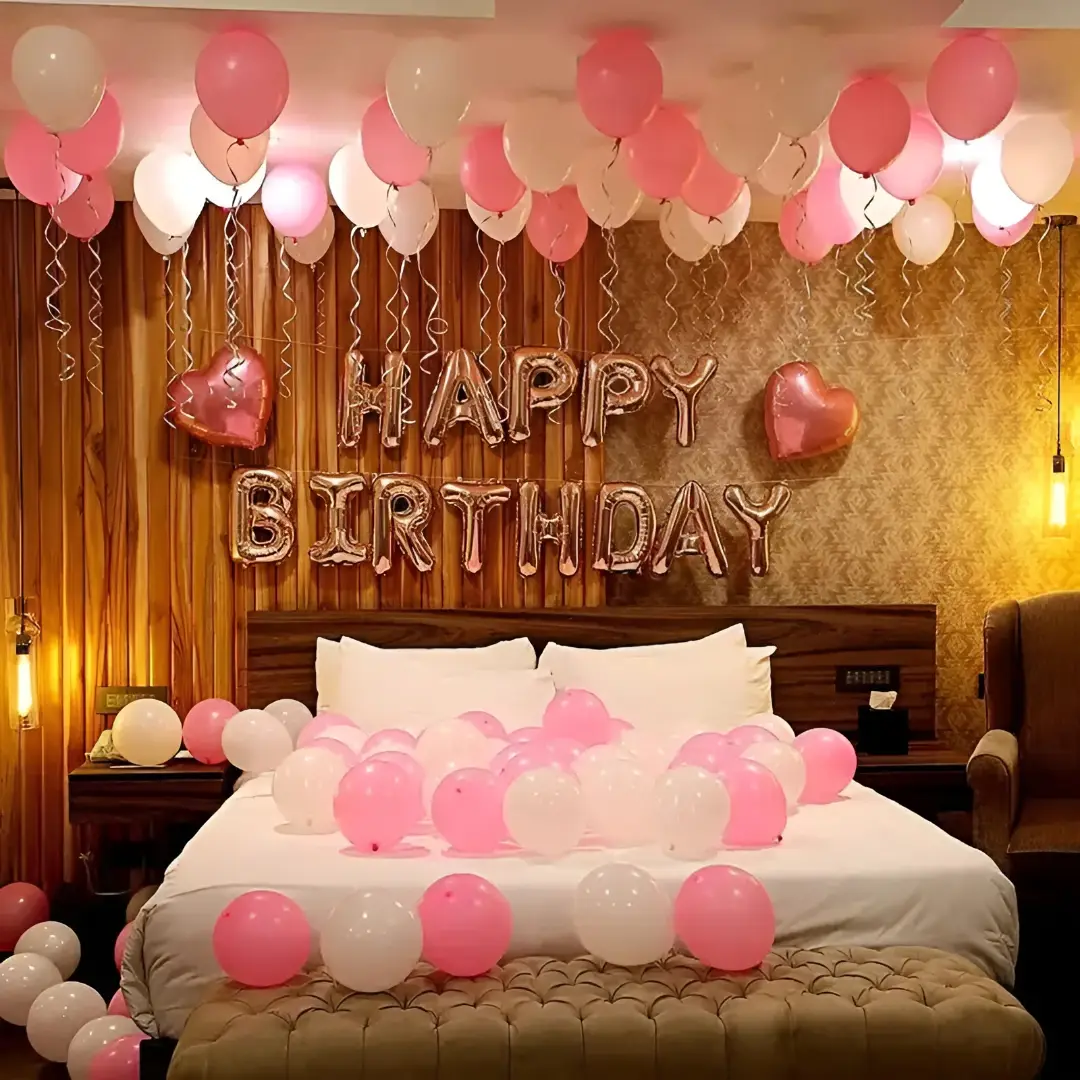 Elegant Birthday Room Decor — Romantic Birthday Decorations for Girlfriend in Amritsar