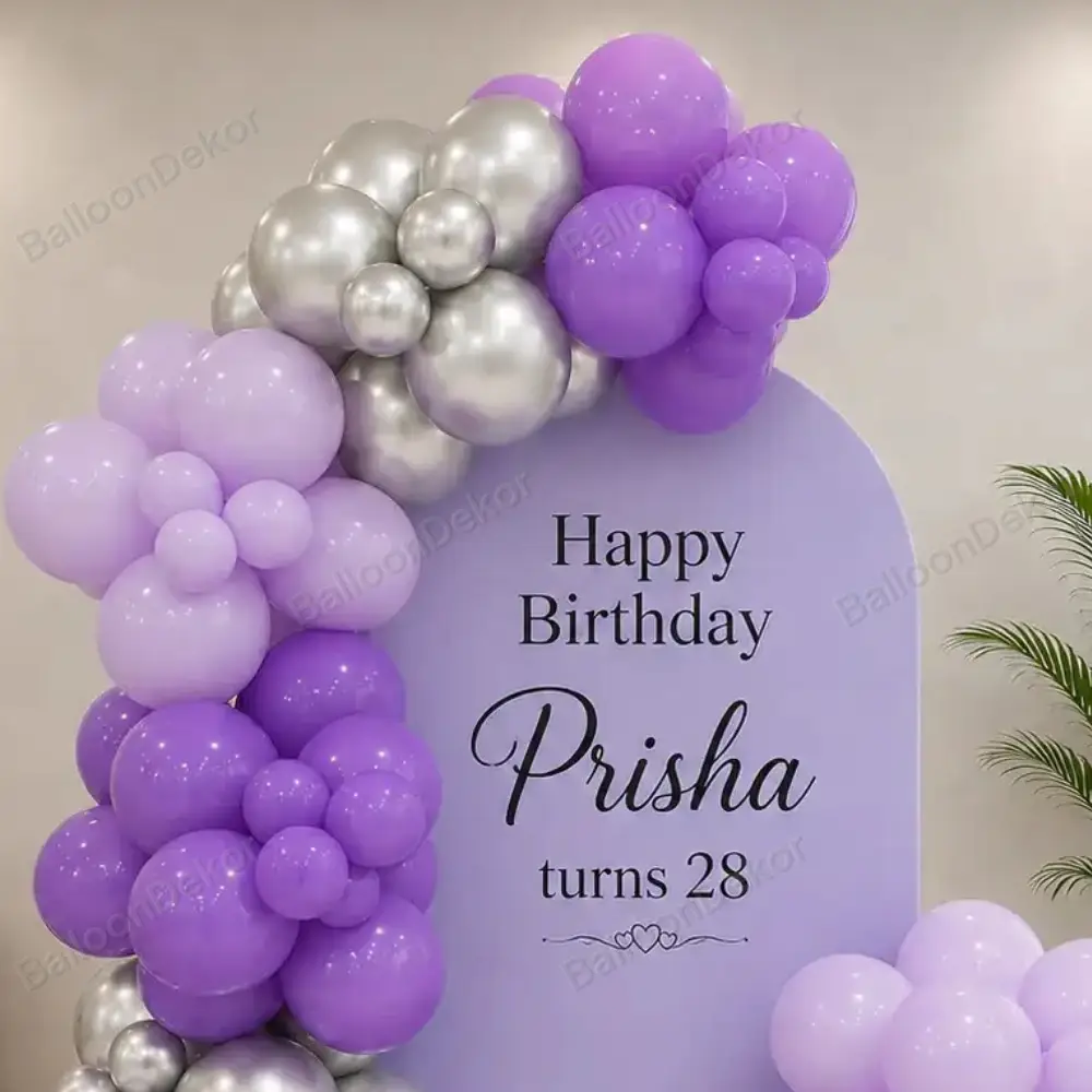 Elegant Bloom Birthday Balloon Decoration — photo 3