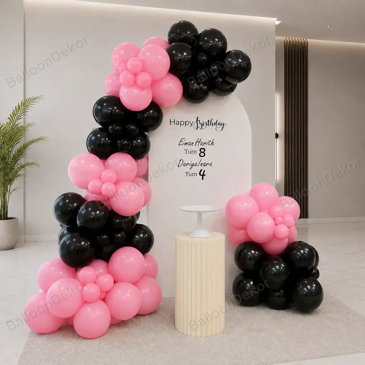 Elegant Milestone Birthday Balloon Decoration — photo 2