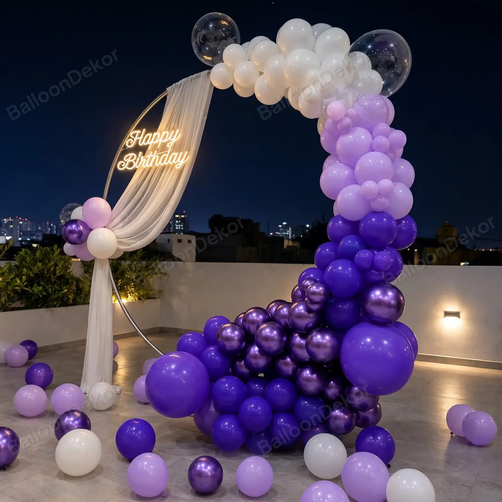 Elegant Purple Birthday Ring Decor — photo 3