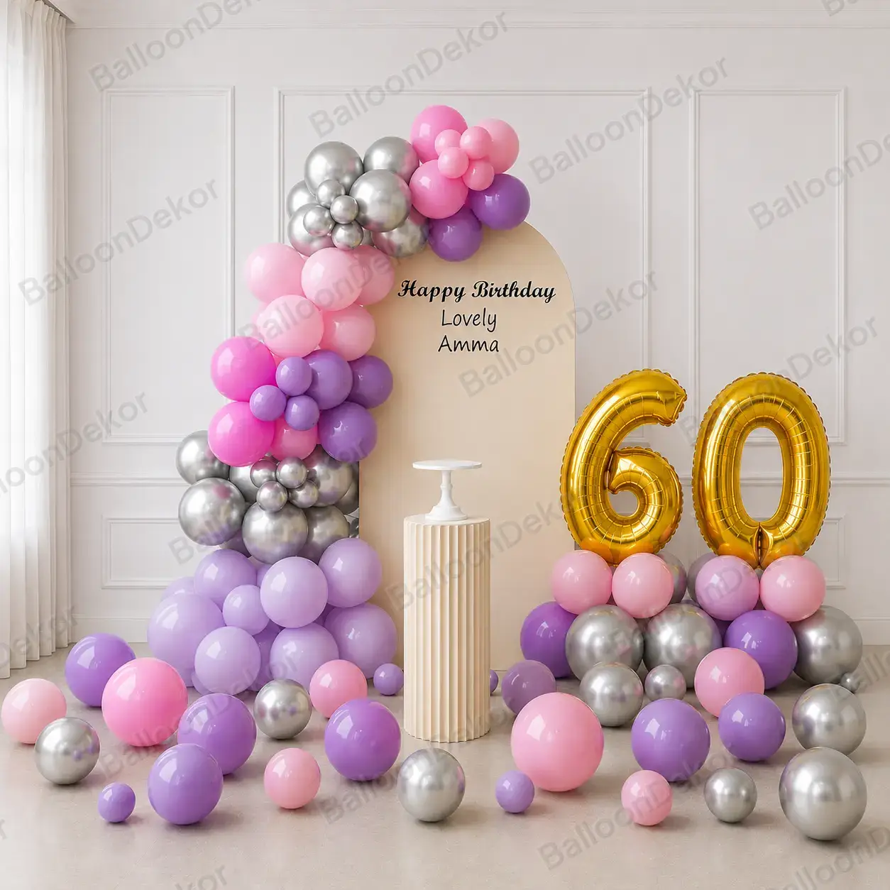 Elegant U Panel Adult Birthday Decoration