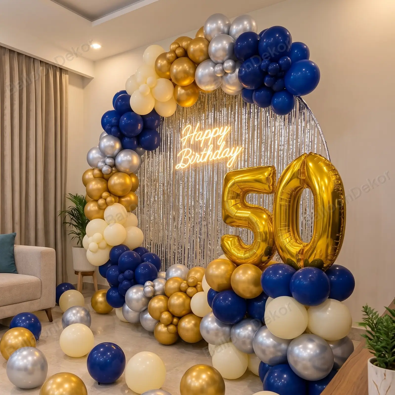 Golden jubilee Birthday Ring Decoration — photo 3