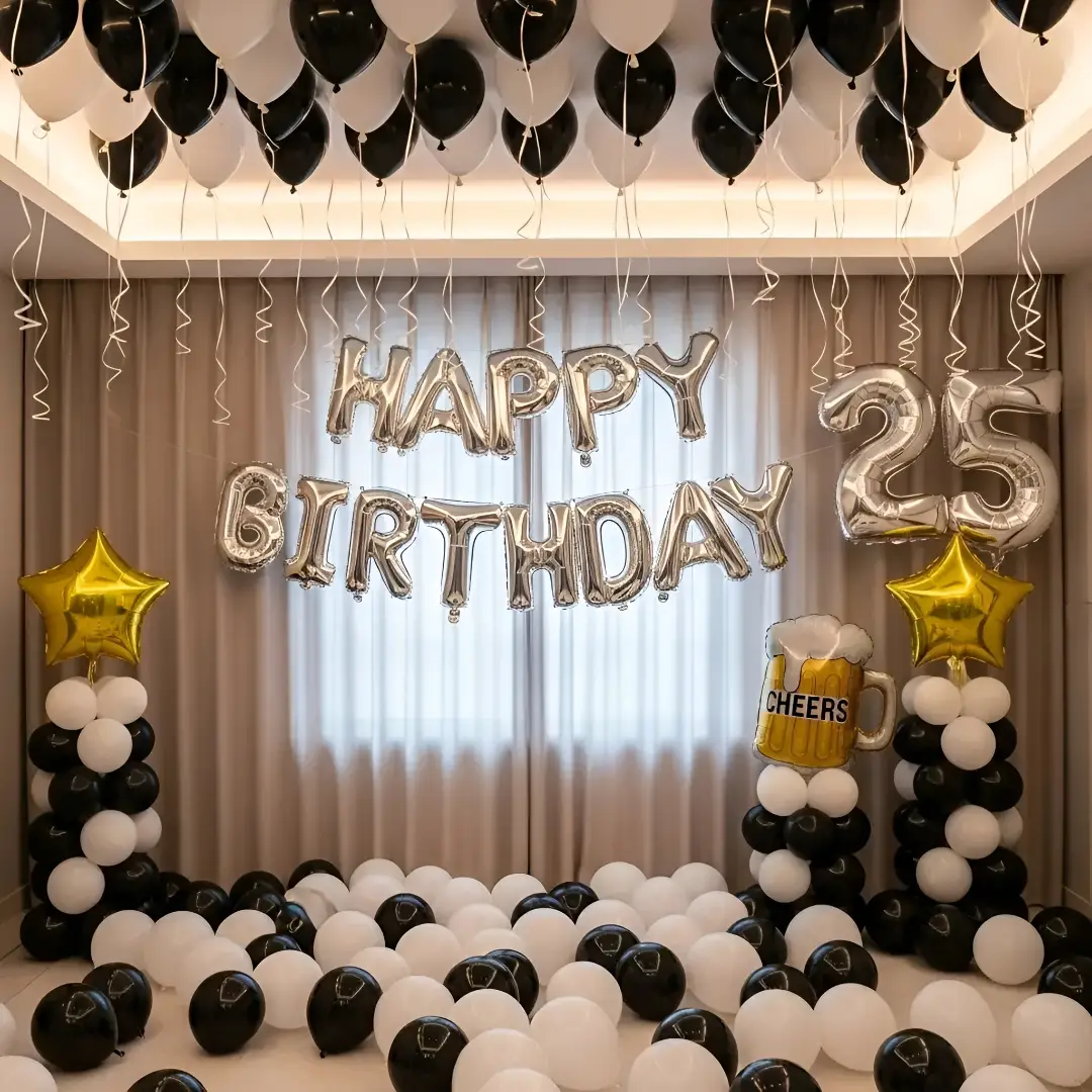 Home Birthday Balloon Decoration — Birthday Decoration in Hyderabad in Hyderabad