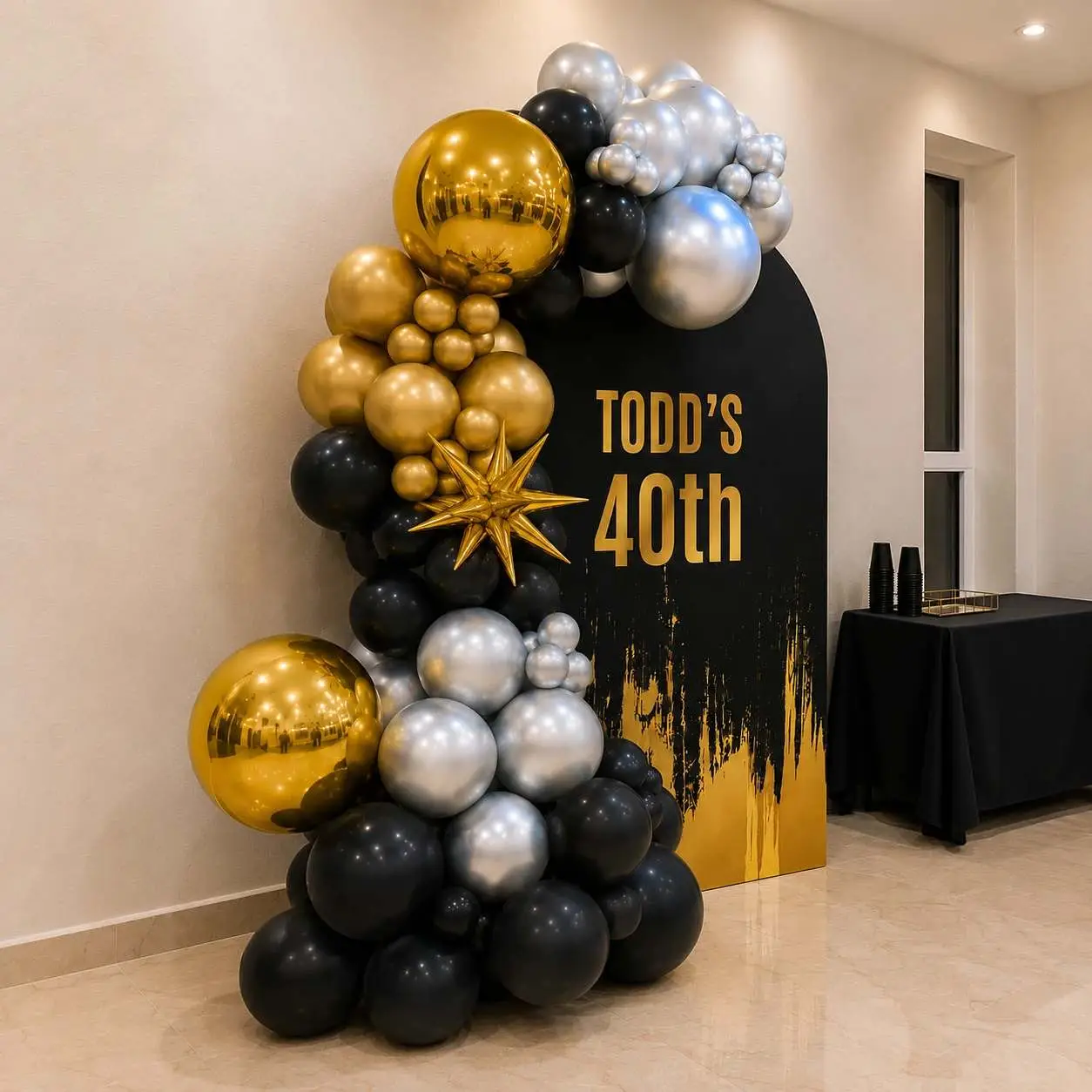 Luxury 40th Birthday Balloon Decoration — photo 2