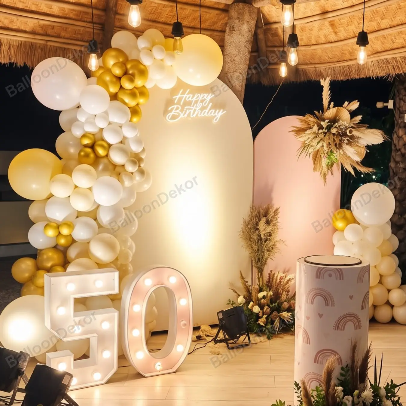 Luxury Birthday Backdrop Setup — thumbnail 2