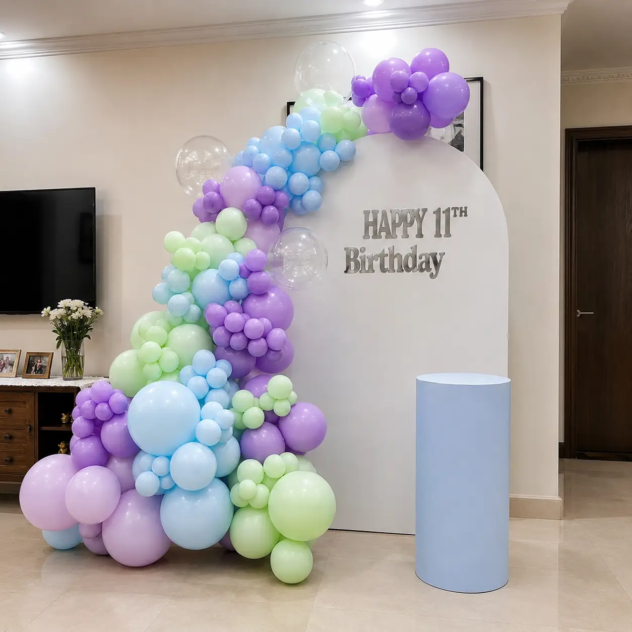 Pastel Birthday Backdrop Decor — thumbnail 2