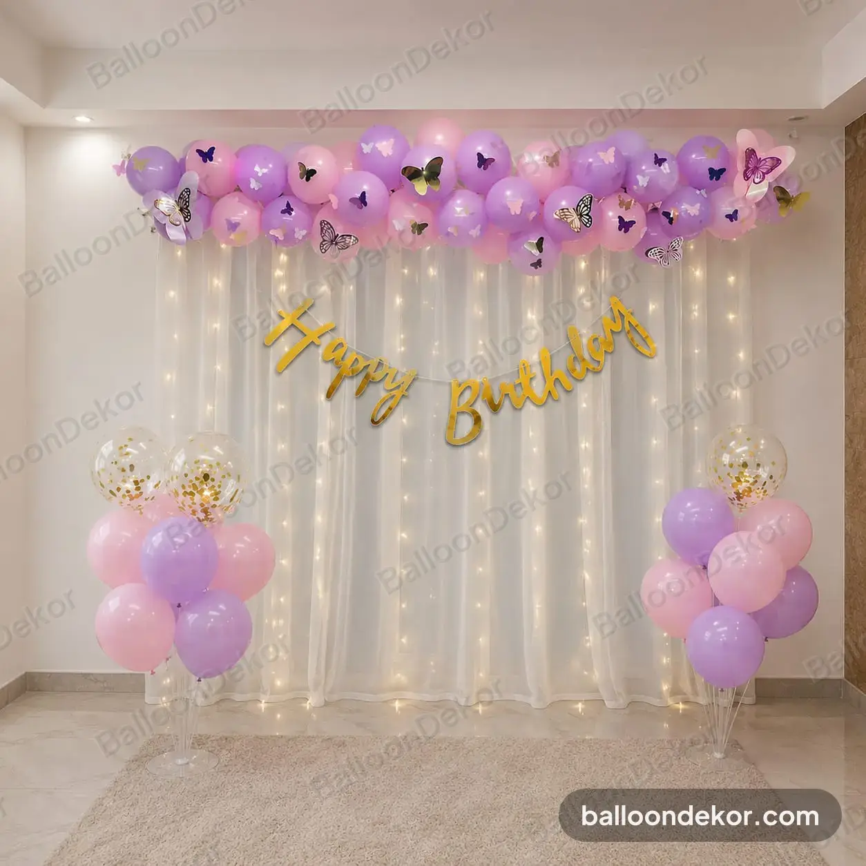 Pastel Butterfly Balloon Decoration — thumbnail 2