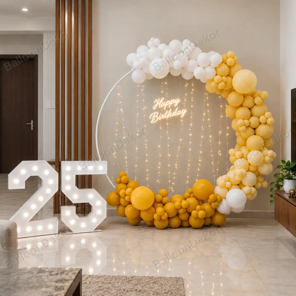Pastel Ring Balloon Setup — Birthday Decoration in Hyderabad in Hyderabad