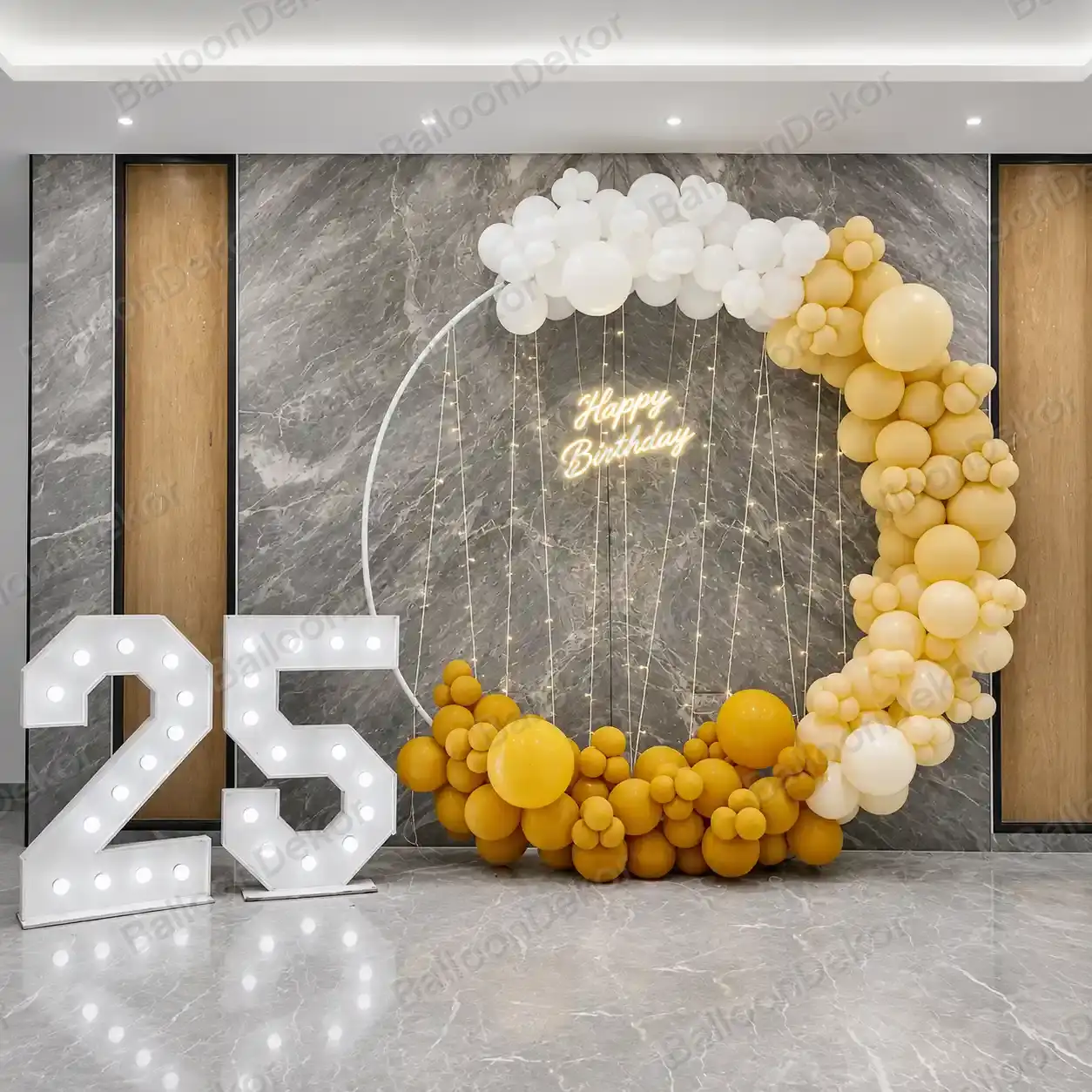 Pastel Ring Balloon Setup — Birthday Decoration in Hyderabad in Hyderabad