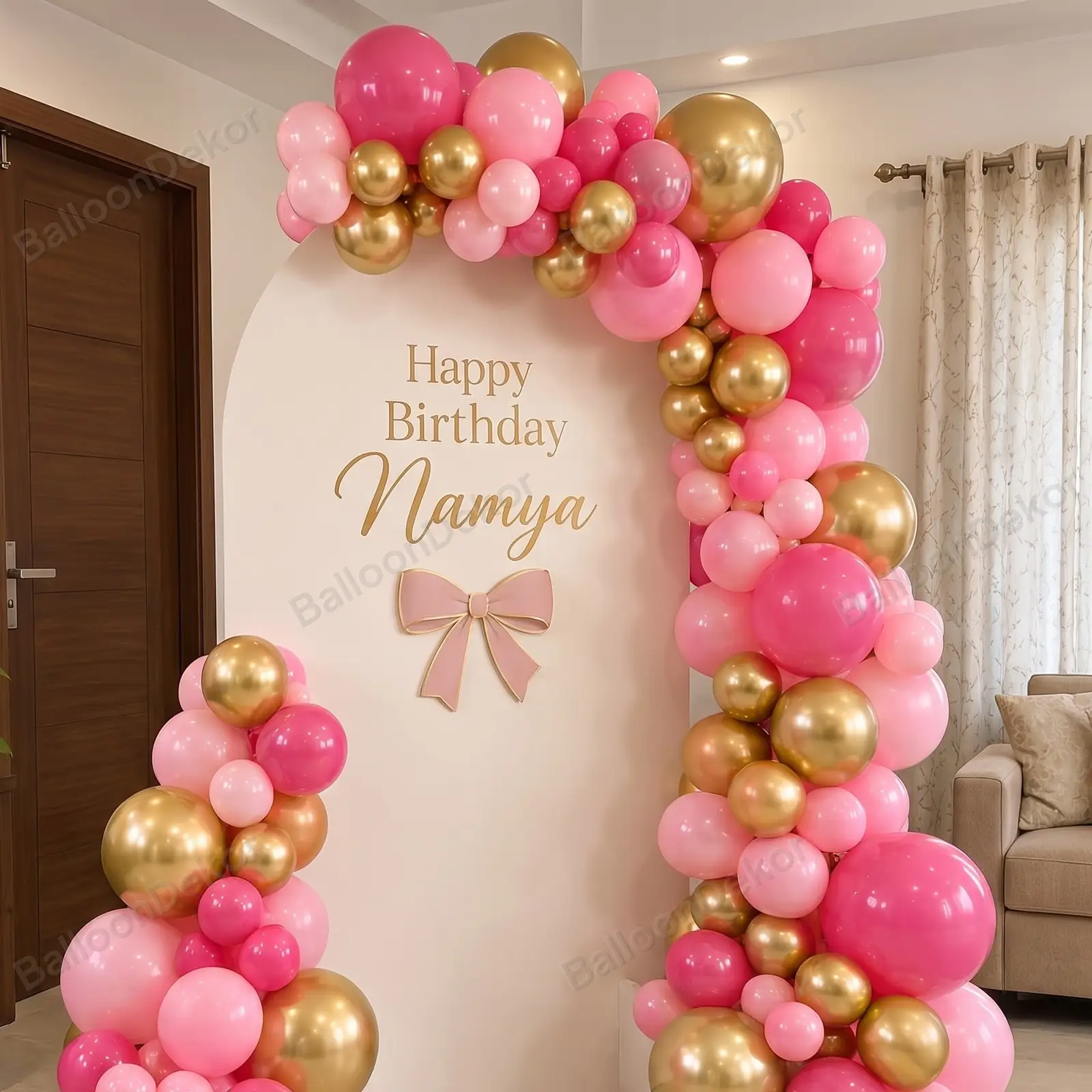 Pink & Gold Birthday Decor — thumbnail 2