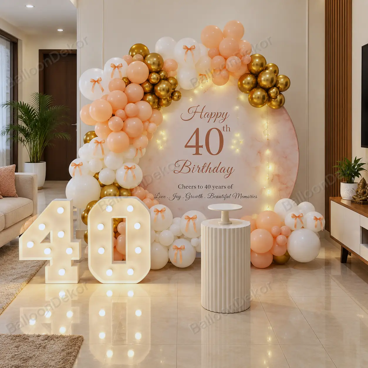 Premium 40th Birthday Ring Decoration