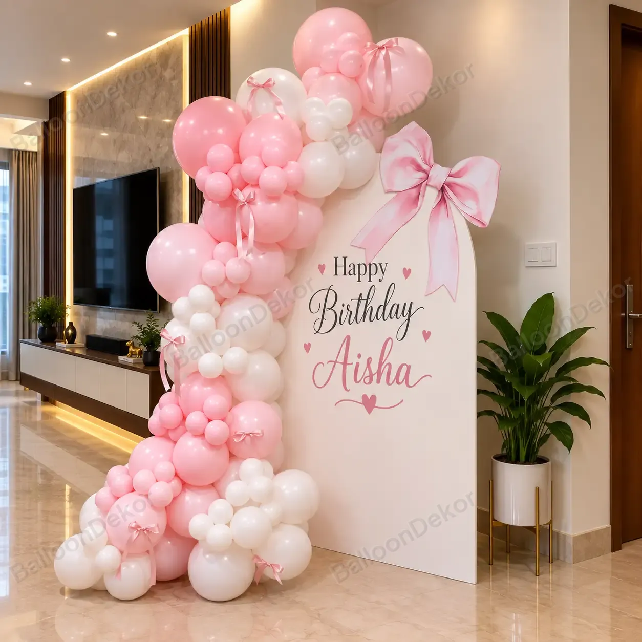 Premium Bow Birthday Balloon Decoration — thumbnail 2