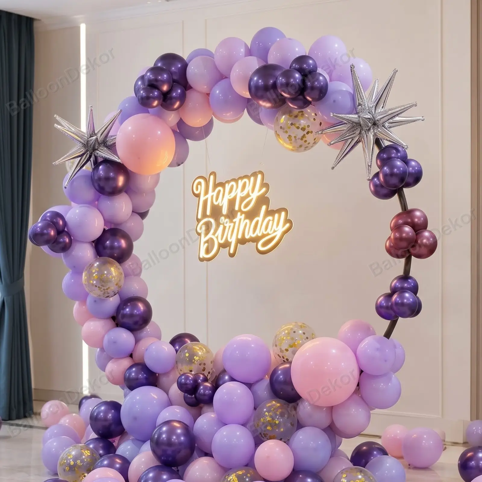 Purple Ring Backdrop for Birthday — thumbnail 2