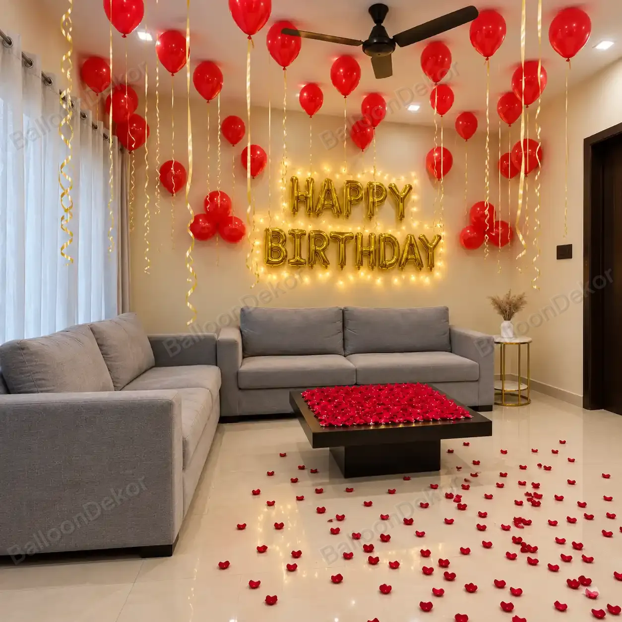 Romantic Birthday Celebration Floral Decoration — thumbnail 2
