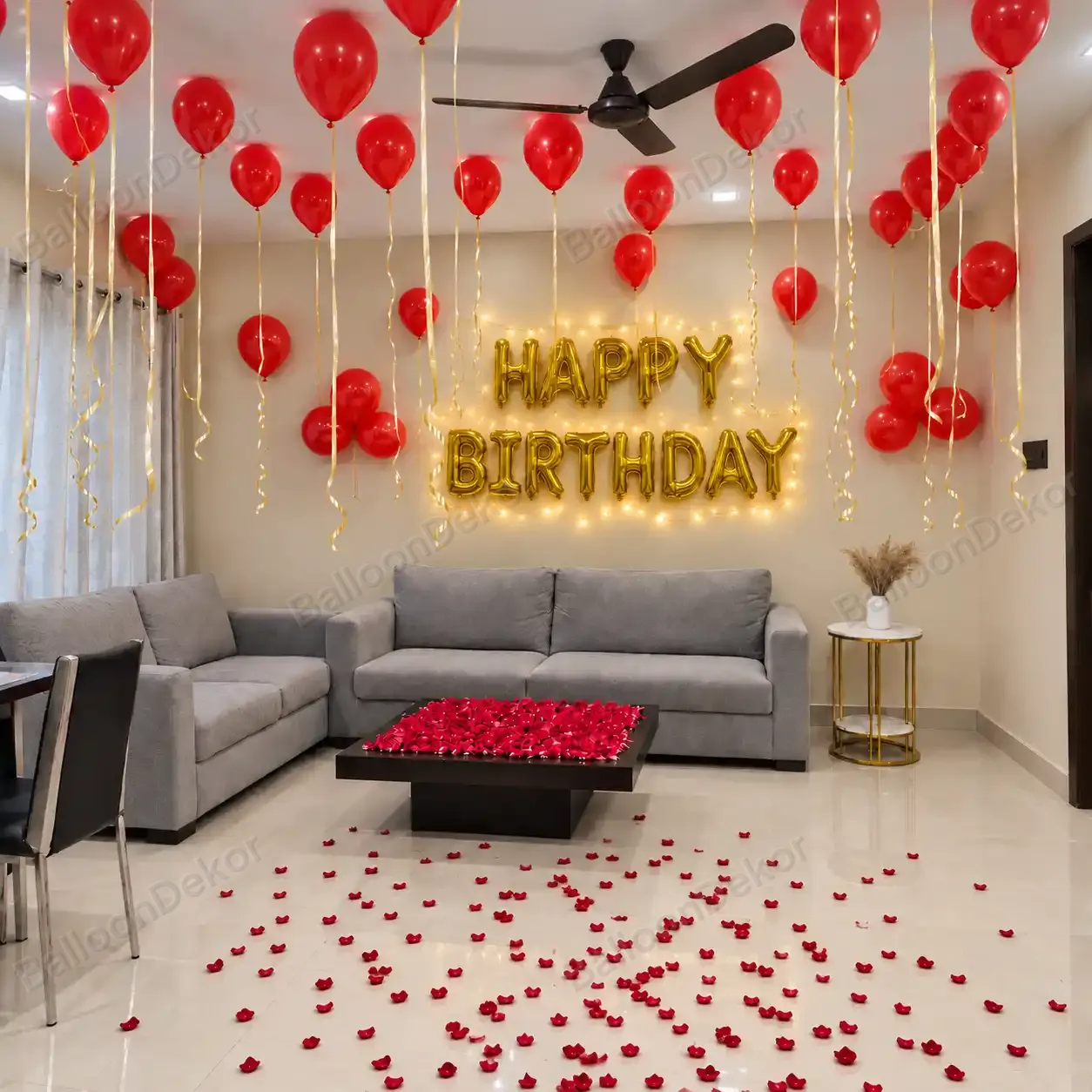 Romantic Birthday Celebration Floral Decoration