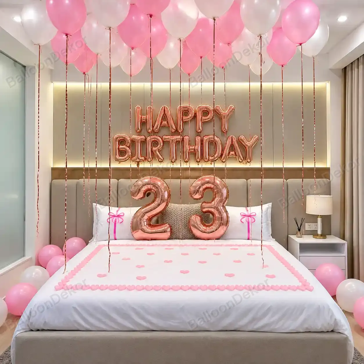 Romantic Birthday Room Party Setup