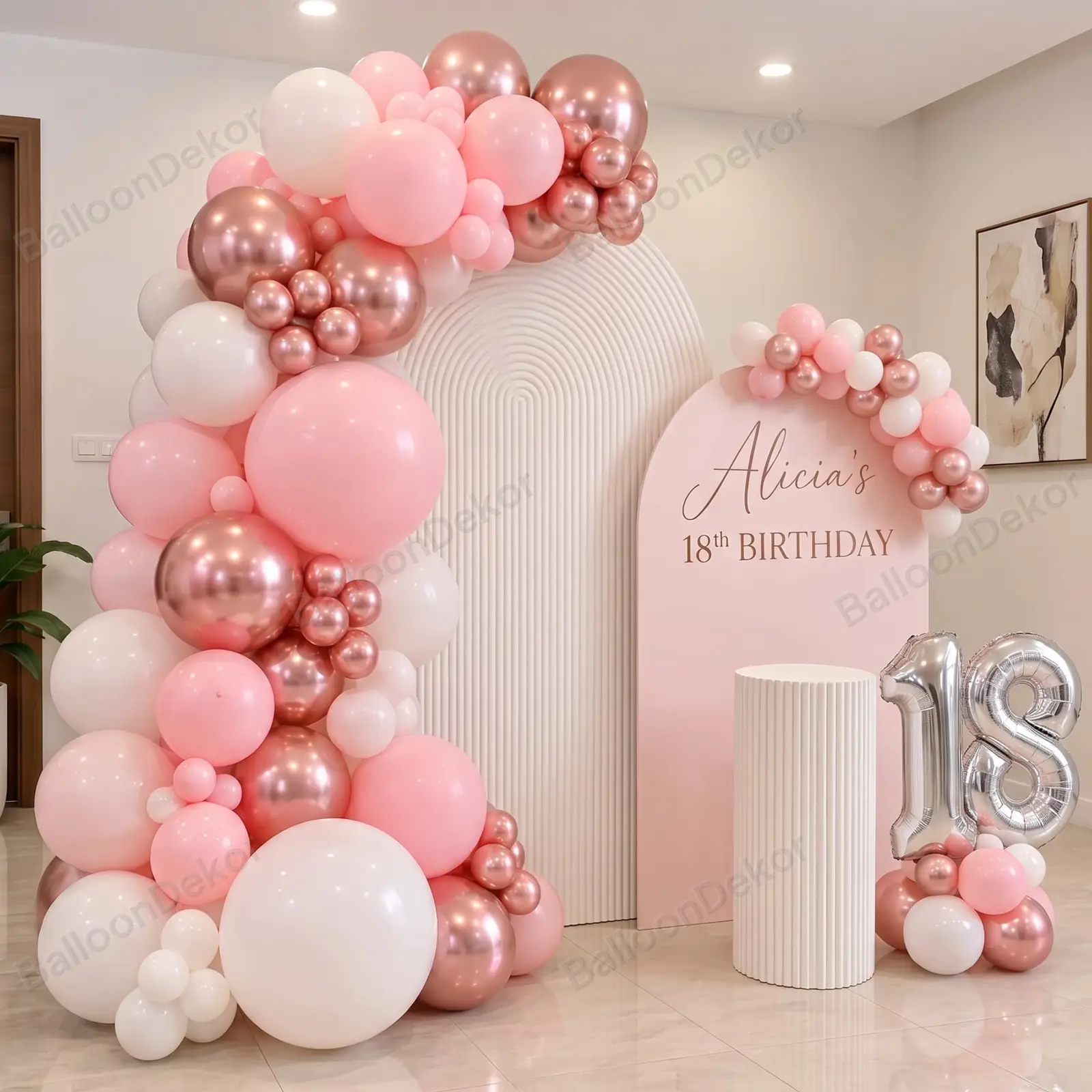 Rose Gold Dream Birthday Decor — photo 2