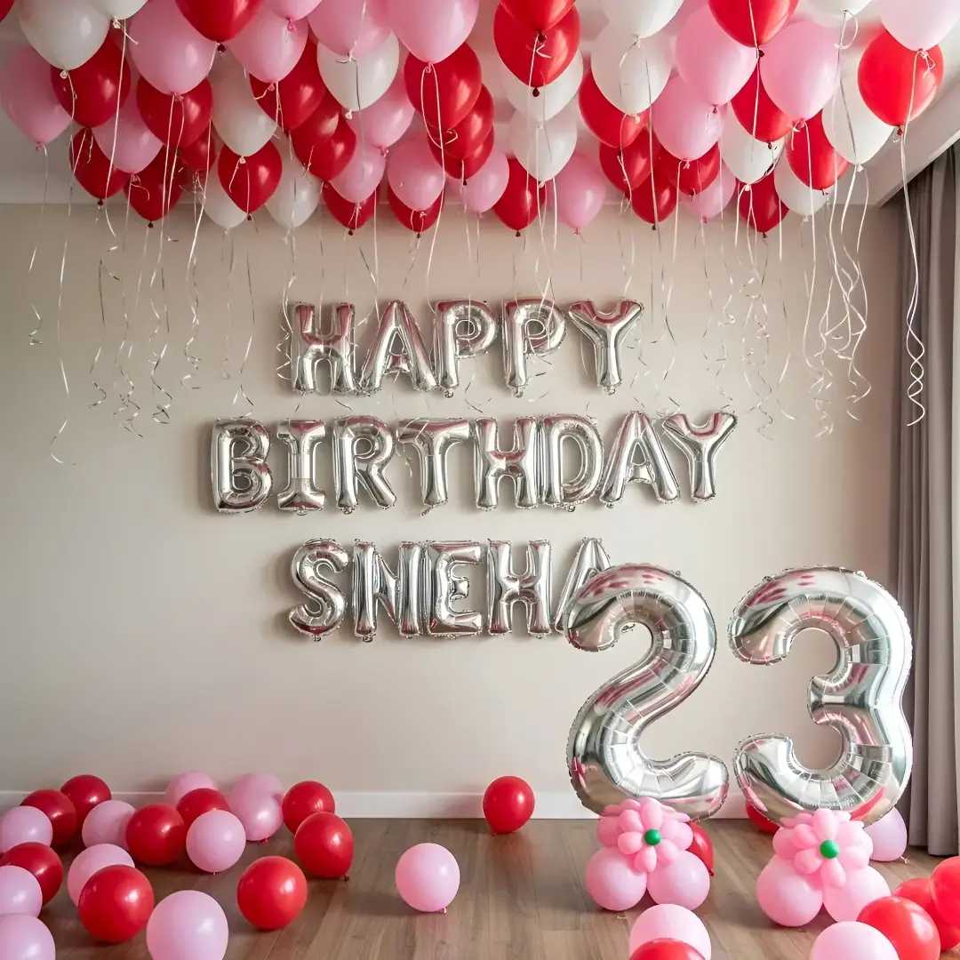 Simple Birthday Setup  on Wall — thumbnail 2