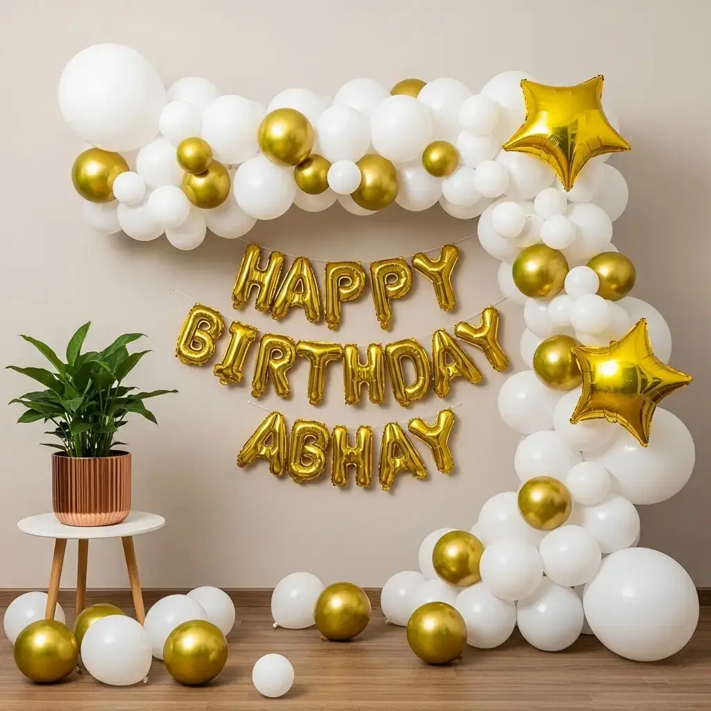 Simple Birthday Wall Decoration — Birthday Decoration in Hyderabad in Hyderabad