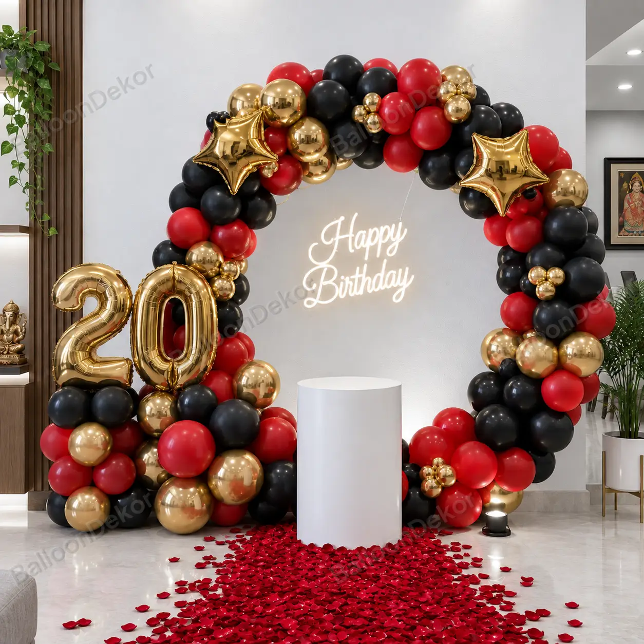 Stylish Balloon Ring Birthday Decor