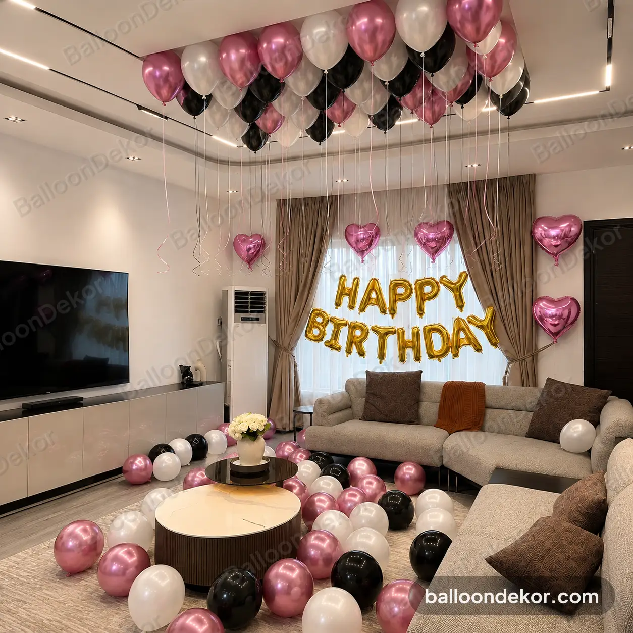 Stylish Birthday Balloon Setup — thumbnail 2