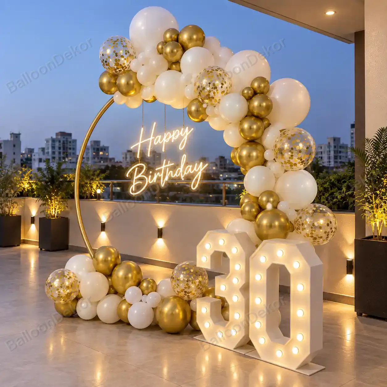 Stylish Birthday Party Balloon Decoration — thumbnail 2