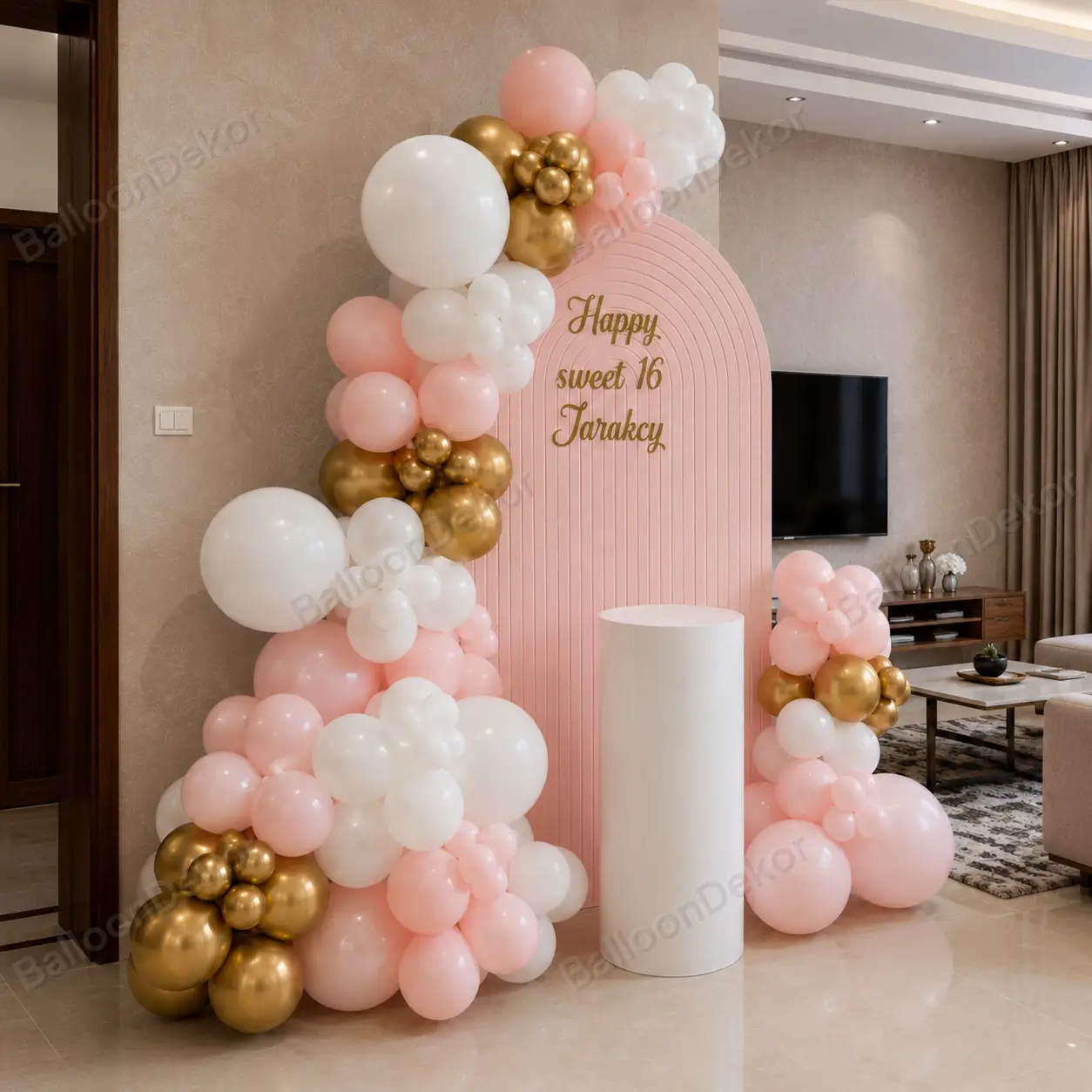 Sweet Sixteen Birthday Backdrop Decor — photo 2