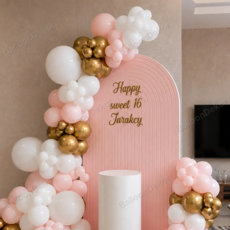 Sweet Sixteen Birthday Backdrop Decor — photo 3