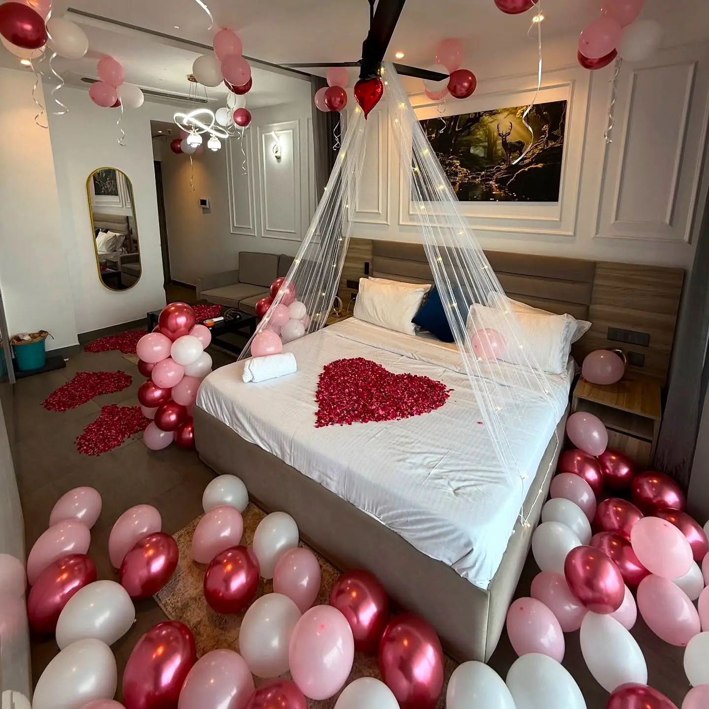 Romantic Room Canopy Decoration for Couples
