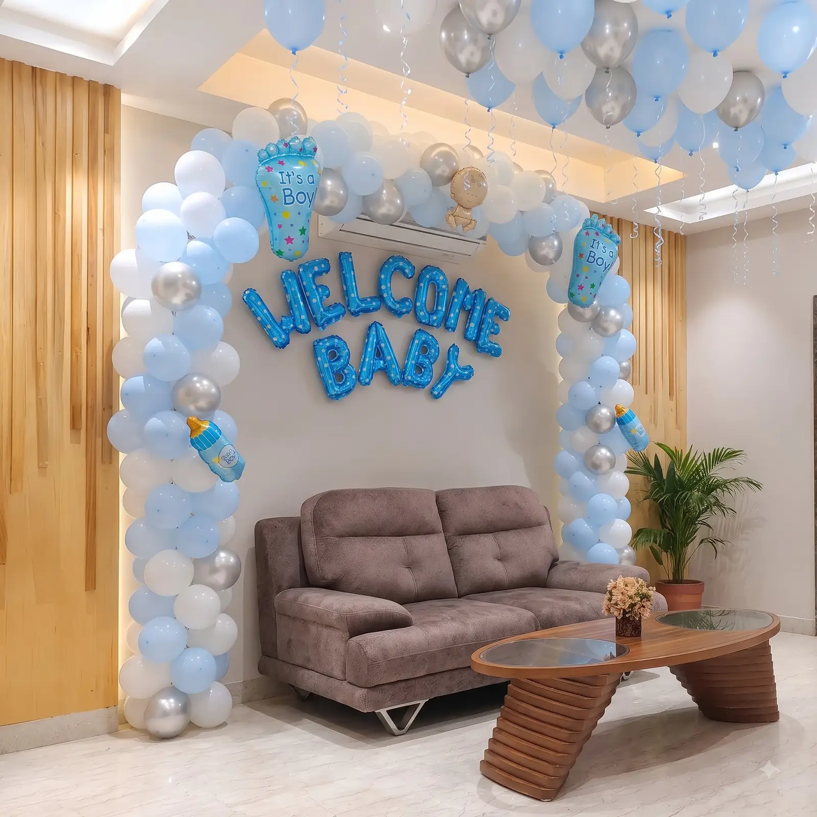 Blue & White Decoration for Welcome Baby — thumbnail 2
