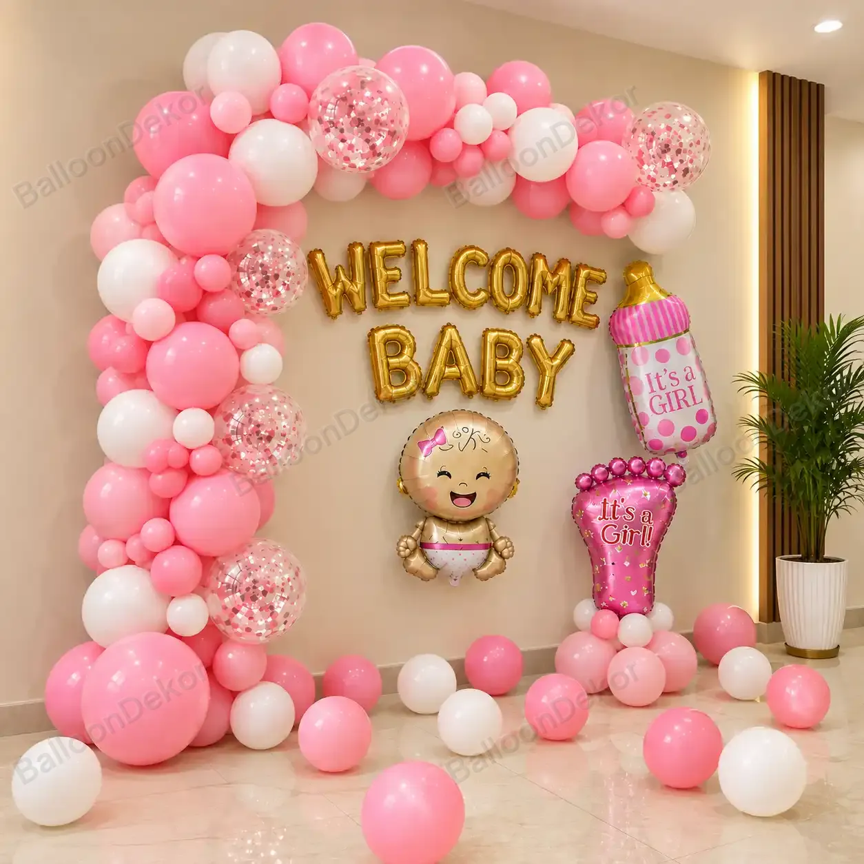 Elegant Welcome Baby Balloon Decoration — photo 2