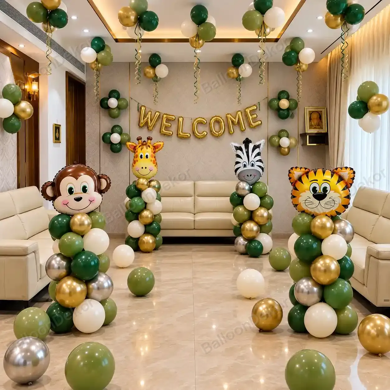 Jungle Baby Welcome Balloon Decoration